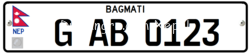 Bagmati Registered Number Plate [JUST A SAMPLE]